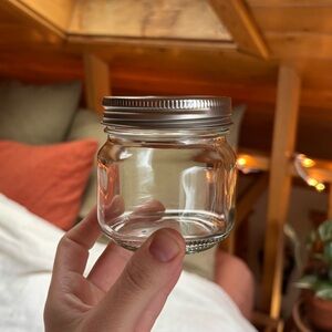 NIB Set of 18 8oz Clear Glass Jars